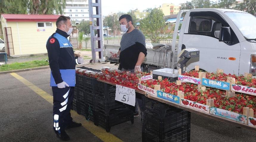 Erdemli&rsquo;de pazar yerlerinde sıkı tedbir