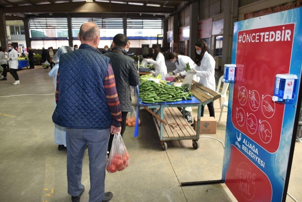 Aliağa semt pazarı hizmete a&ccedil;ıldı
