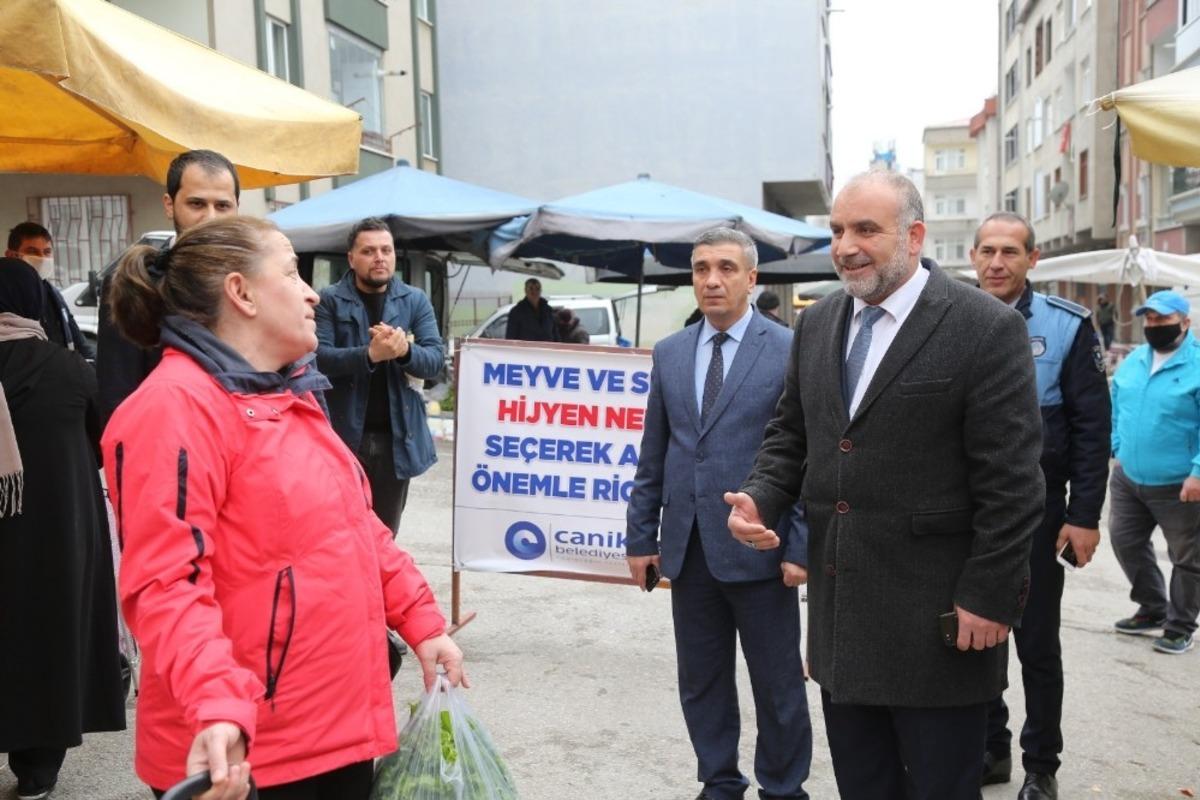 Canik&rsquo;te pazar yerlerine kontroll&uuml; giriş
