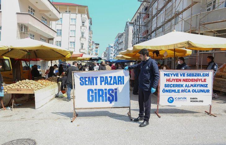 Canik’te pazar yerlerine kontrollü giriş G2