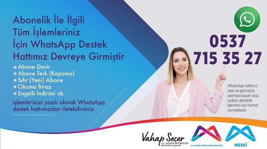 MESKİ, işlemler i&ccedil;in whatsapp destek hattı kurdu