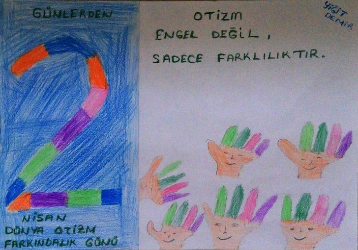 Evlerinden otizme mavi ışık yaktılar G2