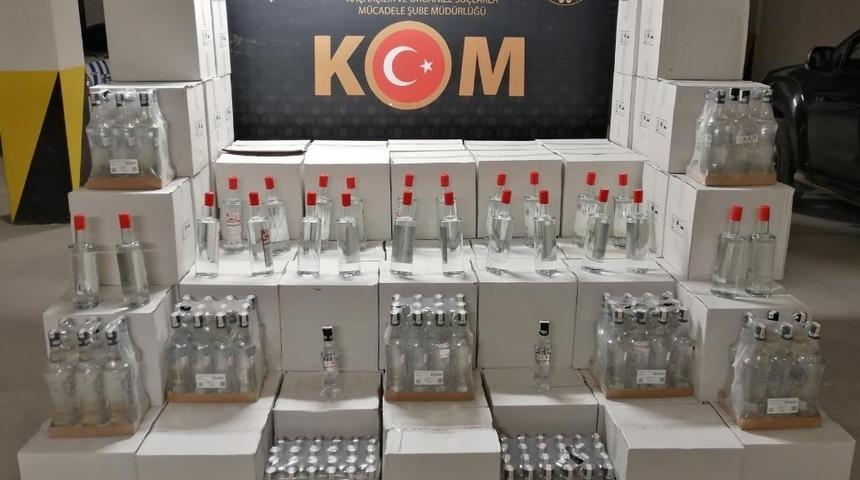 Bin 310 şişe sahte alkol ele ge&ccedil;irildi