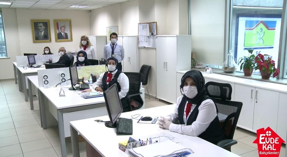 Bah&ccedil;elievler Belediyesi personelinden &lsquo;evde kalın&rsquo; &ccedil;ağrısı