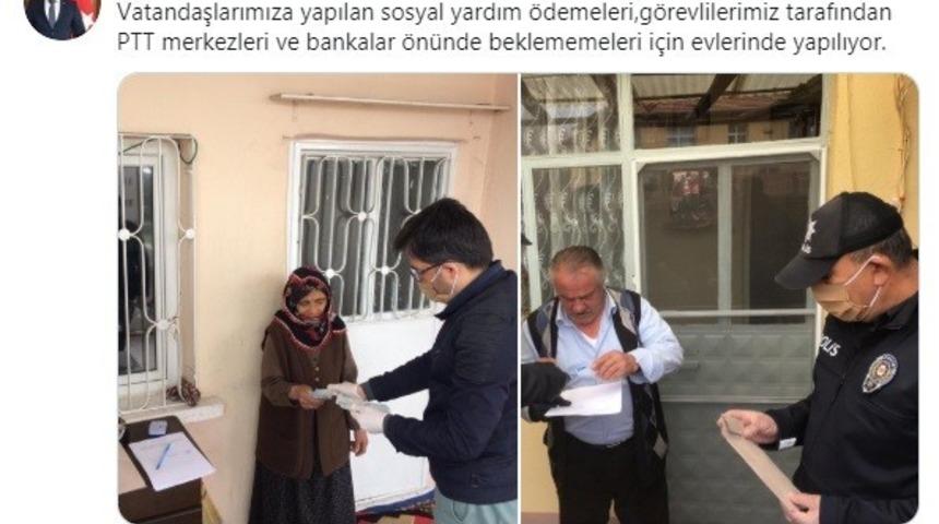 Yardım &ouml;demeleri vatandaşların adreslerinde yapılıyor