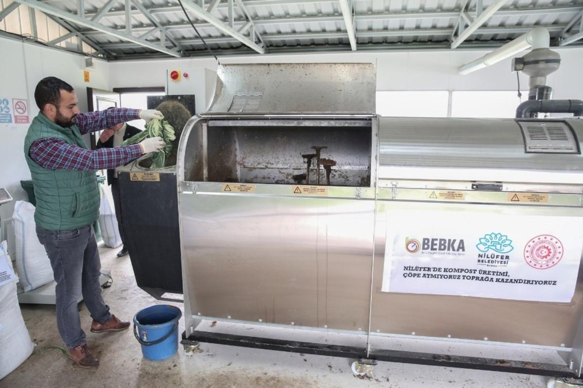 Nil&uuml;fer Belediyesi&rsquo;nden &ccedil;ift&ccedil;ilere kompost g&uuml;bre desteği
