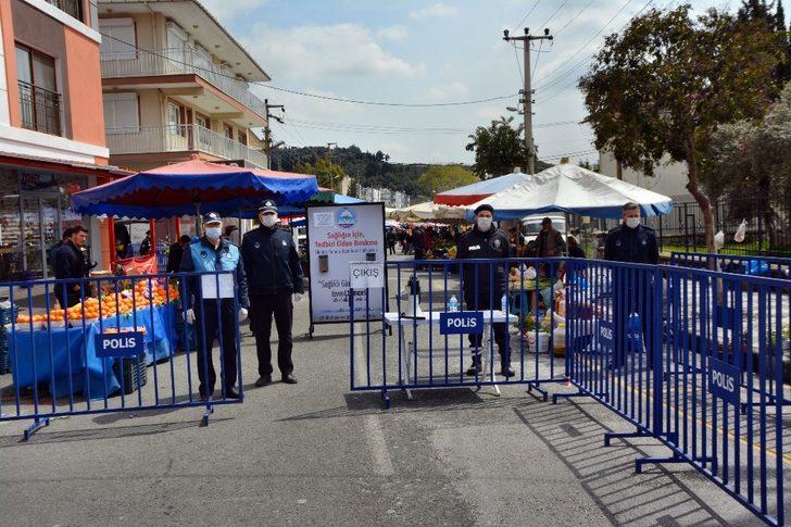 Söke’deki pazaryerlerinde yoğun virüs tedbiri G1
