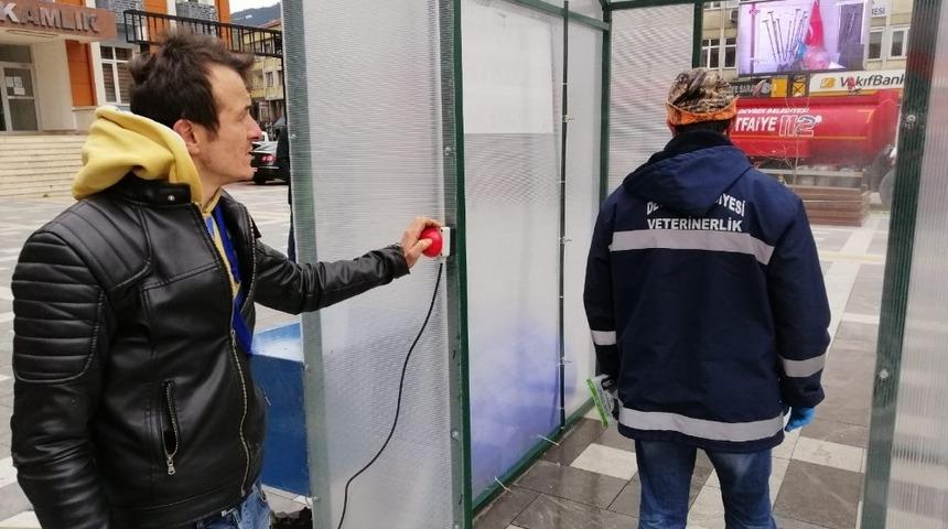 Devrek Belediyesi tarafından dezenfekte t&uuml;neli kuruldu