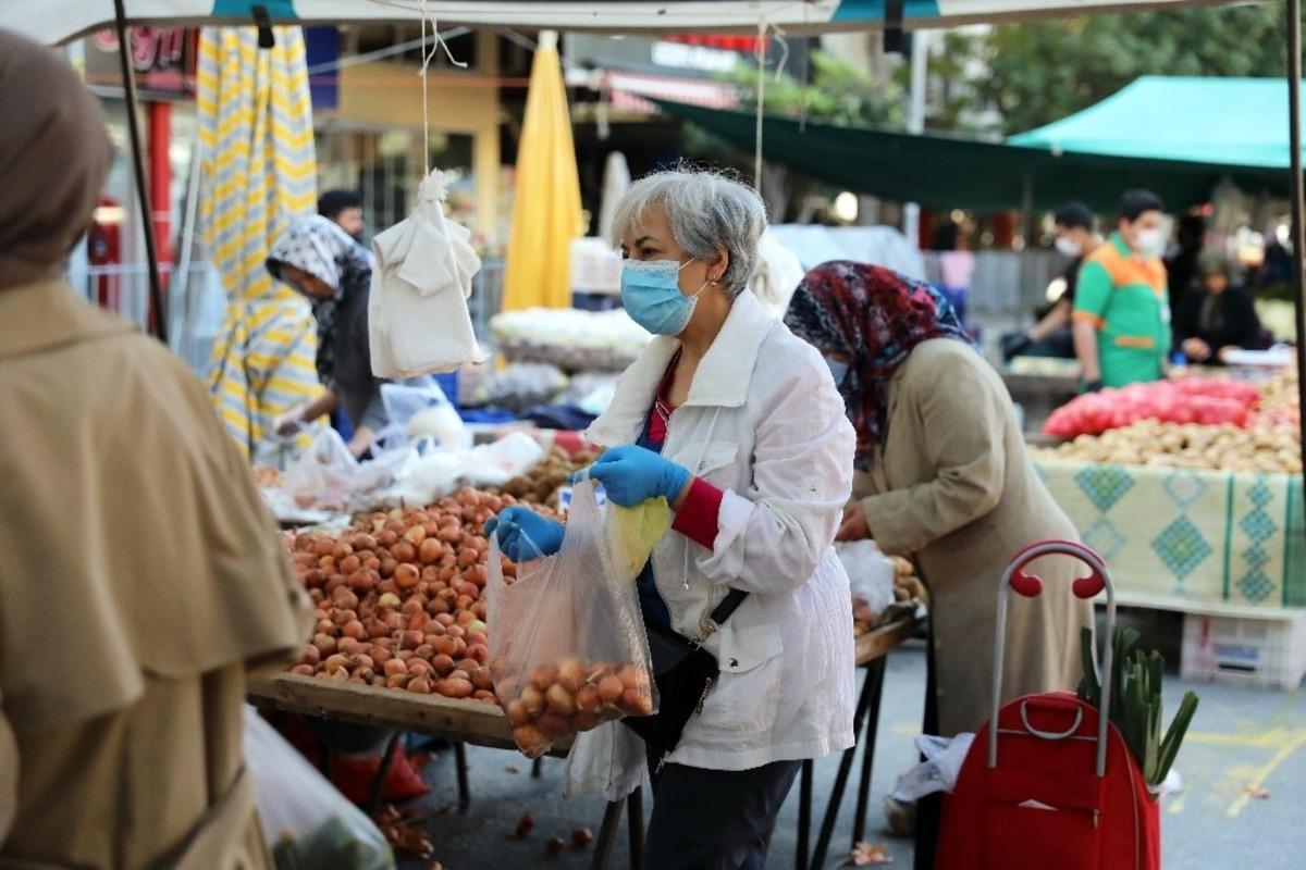 Alanya pazarlarında Korona &ouml;nlemi