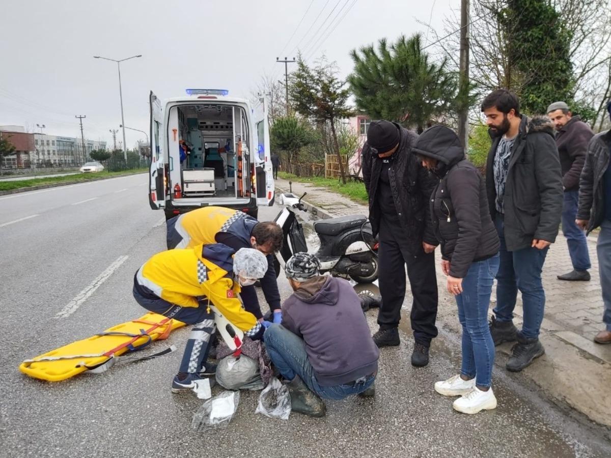 Terme&rsquo;de motosiklet kazası: 1 yaralı