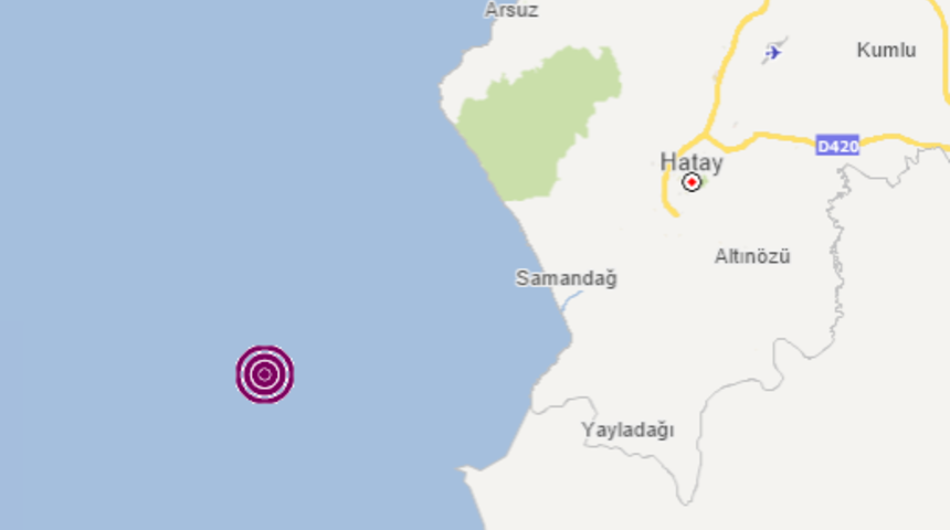 Son dakika! Hatay açıklarında 4.7 büyüklüğünde deprem