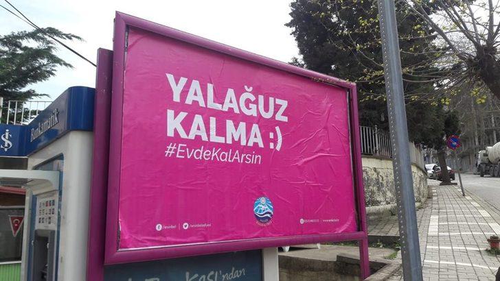 Trabzon'da belediyeden şiveli mesaj: Evde durun daa G2