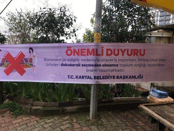 Kartal’da mahalle pazarında ateş ölçerli önlem G2
