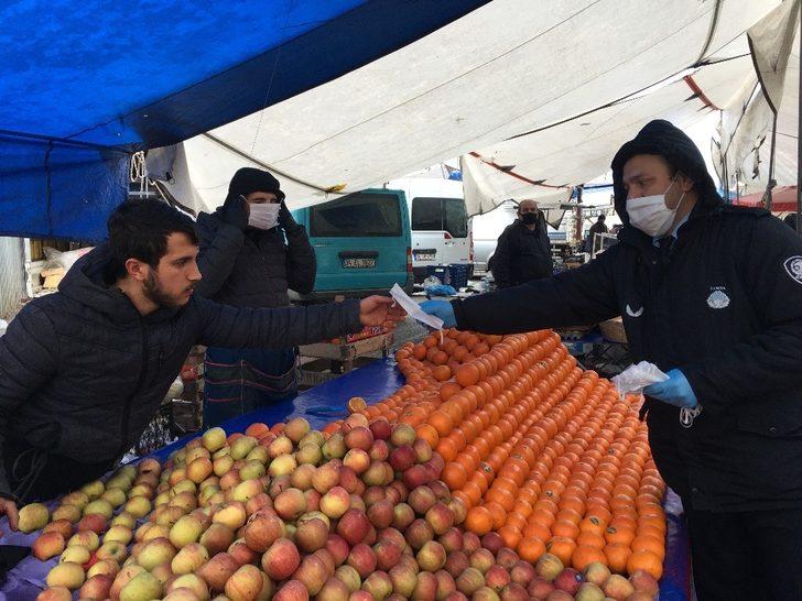 Kartal’da mahalle pazarında ateş ölçerli önlem G3