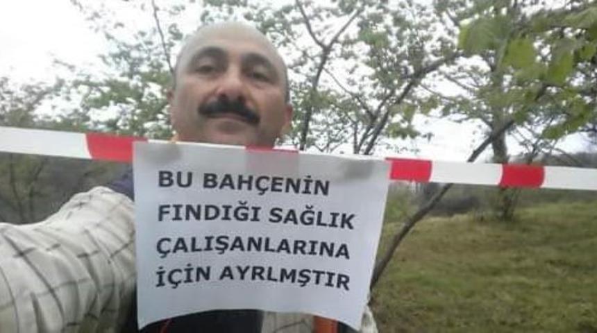 Giresunlu vatandaştan sağlık &ccedil;alışanlarına destek