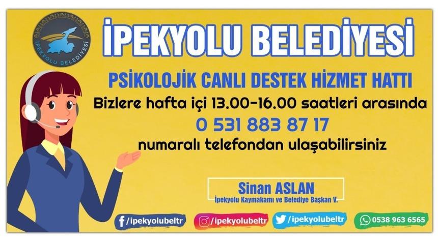 İpekyolu Belediyesi&rsquo;nden psikolojik canlı destek hizmeti