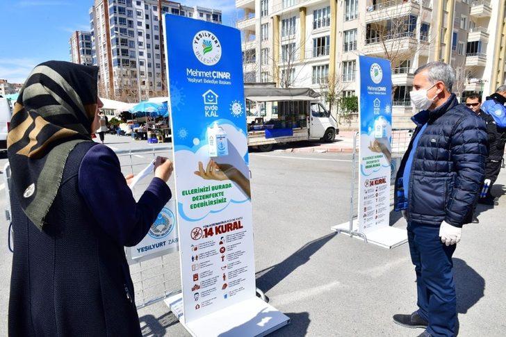 Pazar giriş ve çıkışlarına dezenfektan aparatı G3