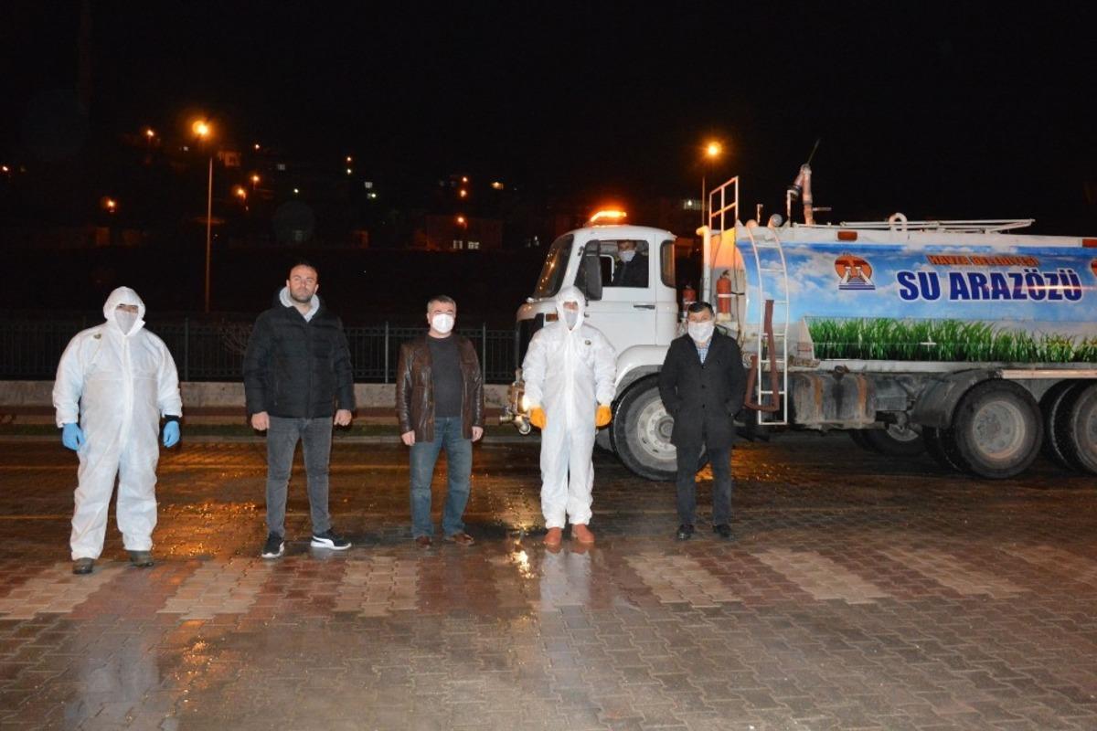 Havza&rsquo;da sokak sokak dezenfeksiyon yapılıyor