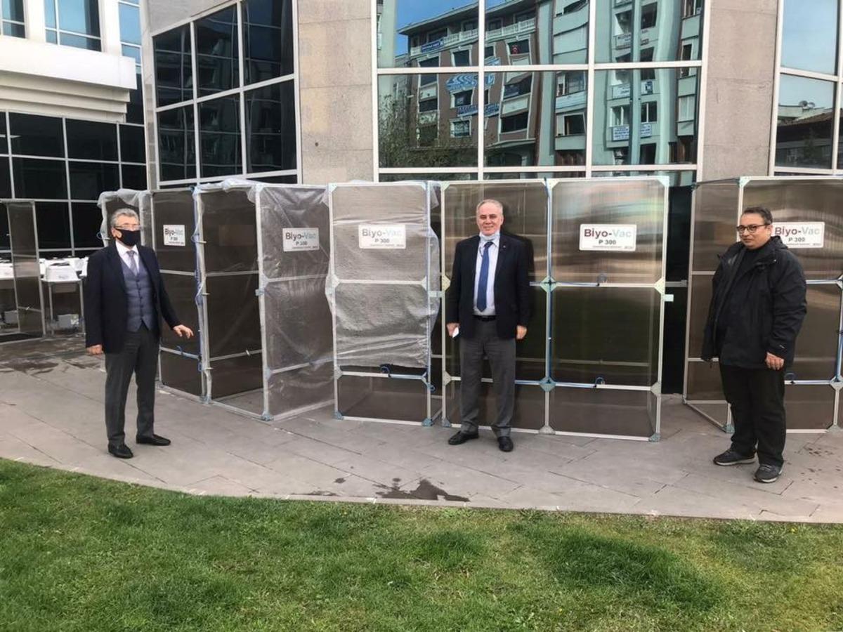 Edremit&rsquo;te hijyen kabinleri kuruluyor