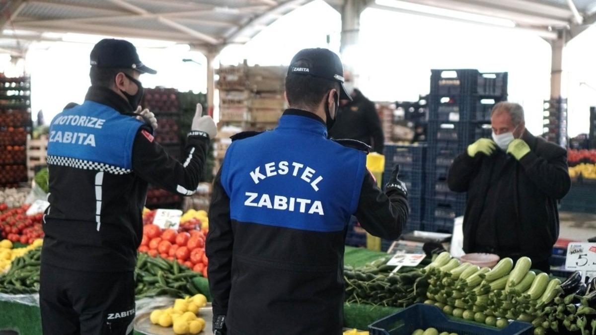 Kestel&rsquo;de pazar yerlerinde korona vir&uuml;s tedbirleri