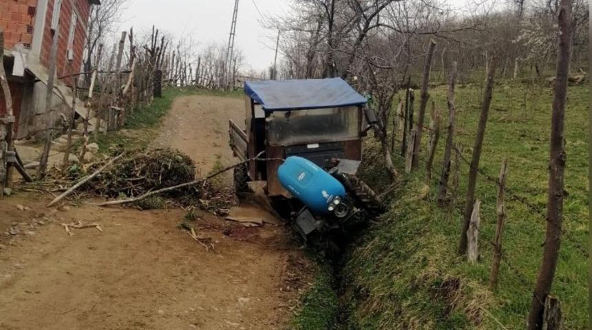 Giresun&rsquo;da tarım aracı devrildi: 1 &ouml;l&uuml;