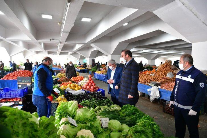 Pazar yerlerinde korona virüs önlemi G1