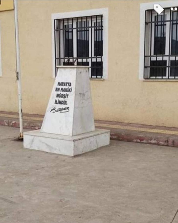 Okul bahçesindeki Atatürk büstüne saldırı G3