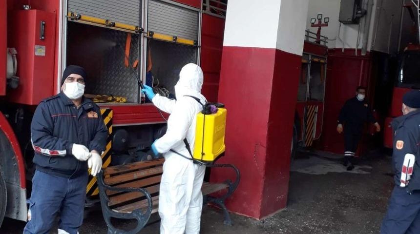 Belediye ara&ccedil;ları dezenfekte edildi