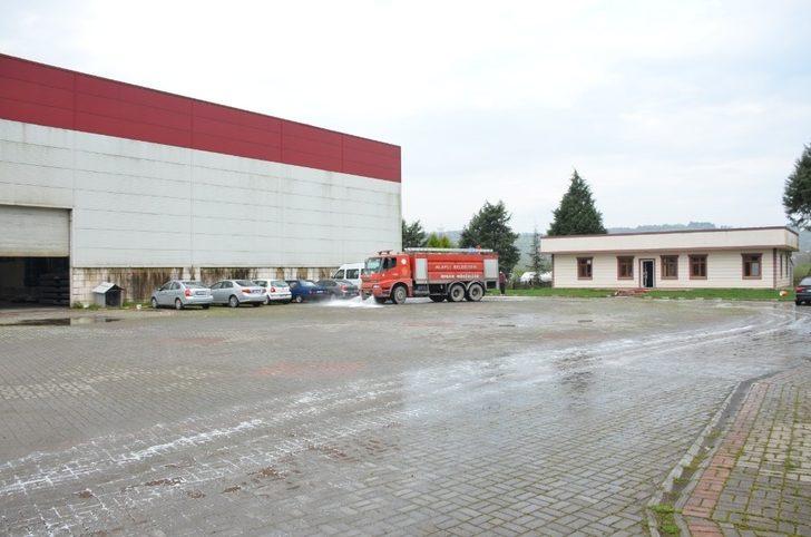 Alaplı’da fabrikalar dezenfekte edildi G2