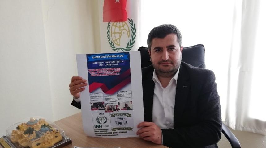 İHH Kahta şubesinden yardım &ccedil;ağrısı