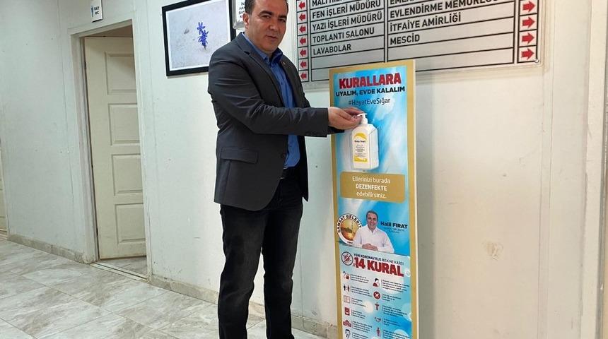 Samsat&rsquo;ta dezenfekte noktaları kuruldu