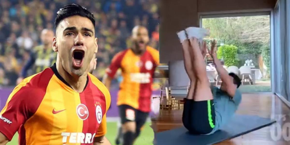 Radamel Falcao evde sınırları zorluyor. 45 saniyede 106 mekik!