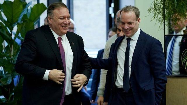 ABD Dışişleri Bakanı Mike Pompeo ve İngiltere Dışişleri Bakanı Dominic Raab