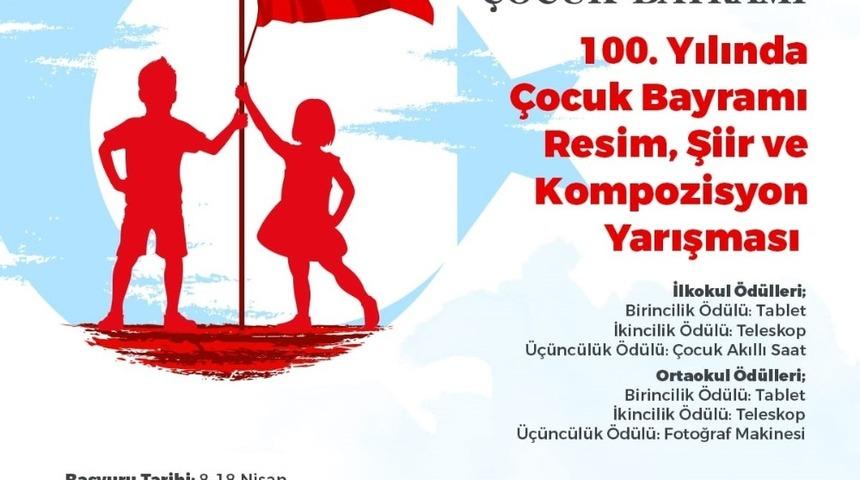 23 Nisan Ulusal Egemenlik ve &Ccedil;ocuk Bayramı&rsquo;nın 100. yılında &ouml;d&uuml;ll&uuml; yarışma