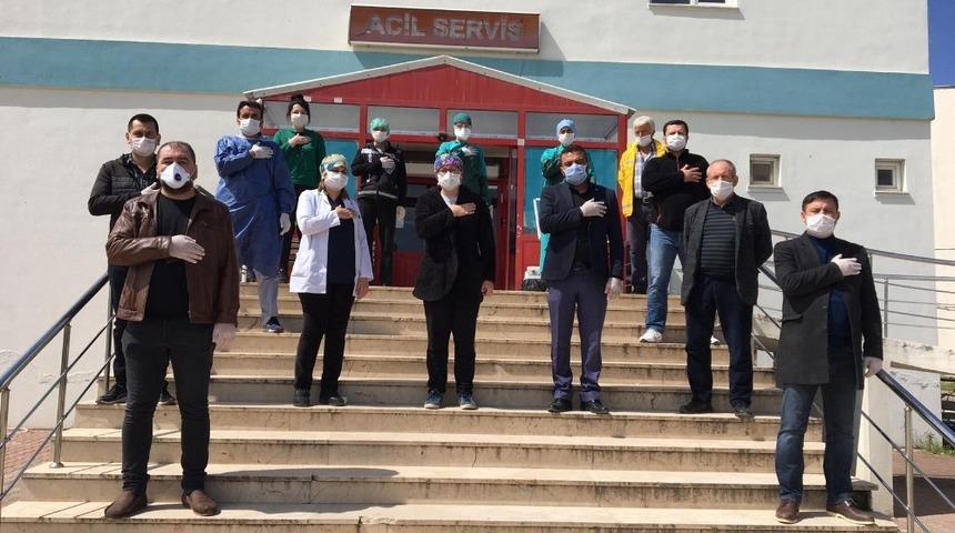 MHP Osmaneli İlçe Teşkilatından sağlık çalışanlarına yemek ikramı