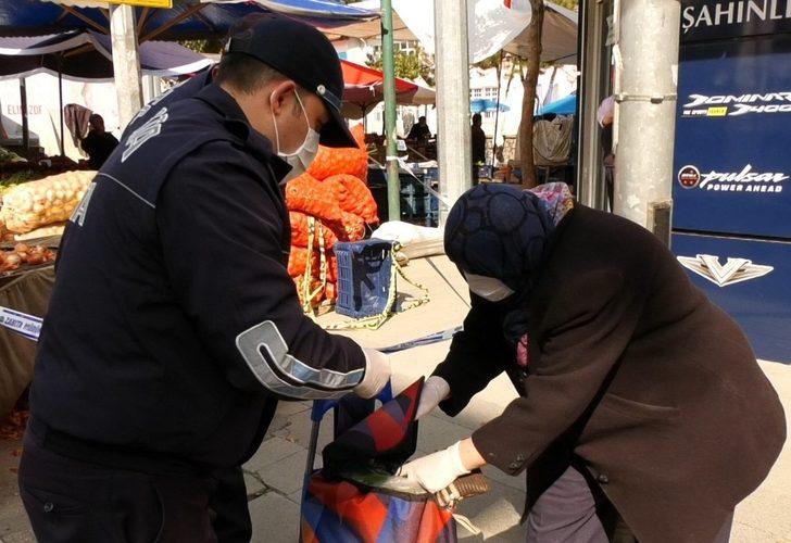 Pazara alınmayan yaşlı kadının alışverişini zabıta yaptı G3