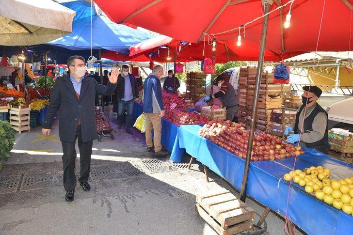 Başkan Yılmaz’dan pazarda koronavirüs denetimi G5