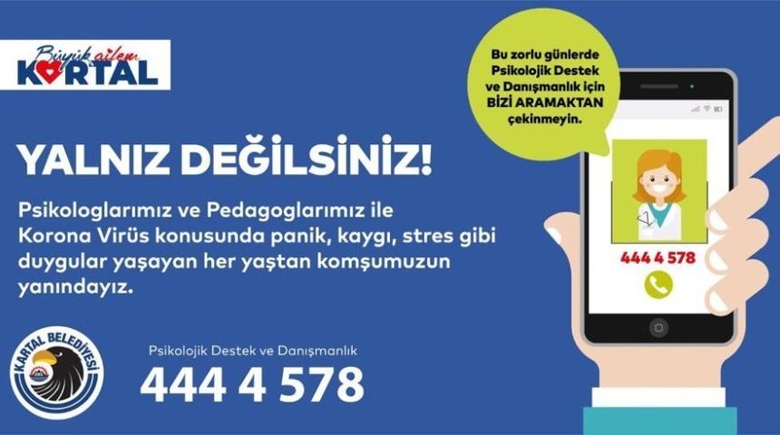 Kartal Belediyesi, pandemiye karşı &lsquo;Psikolojik Destek Hattı&rsquo;nı devreye soktu