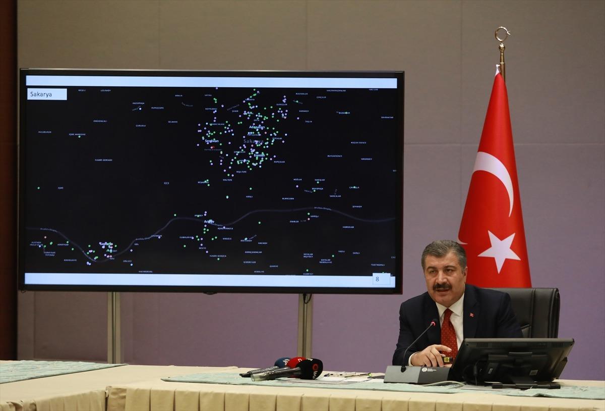 Bakan Koca a&ccedil;ıkladı: İşte T&uuml;rkiye'nin koronavir&uuml;s haritası