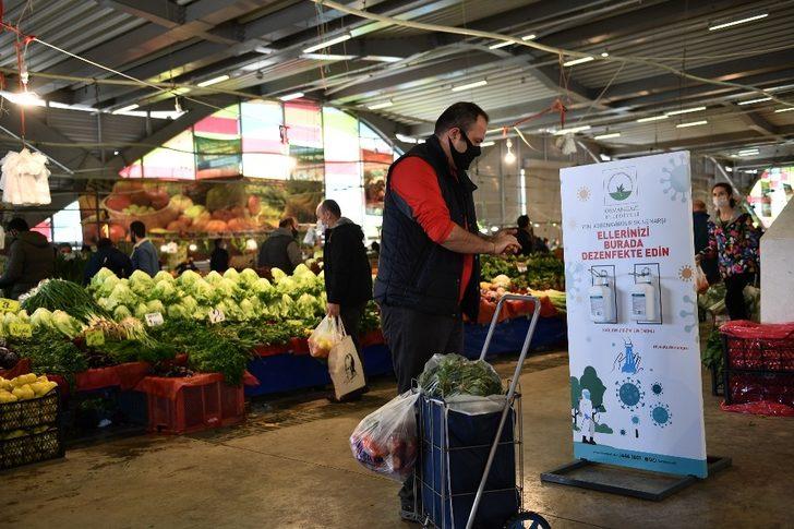 Osmangazi Belediyesi’nden pazar yerlerine el dezenfektanı G5