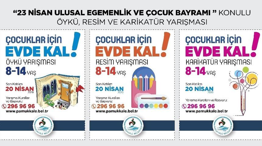 Evde kalan &ccedil;ocuklara &ouml;zel yarışmalar başlatıldı
