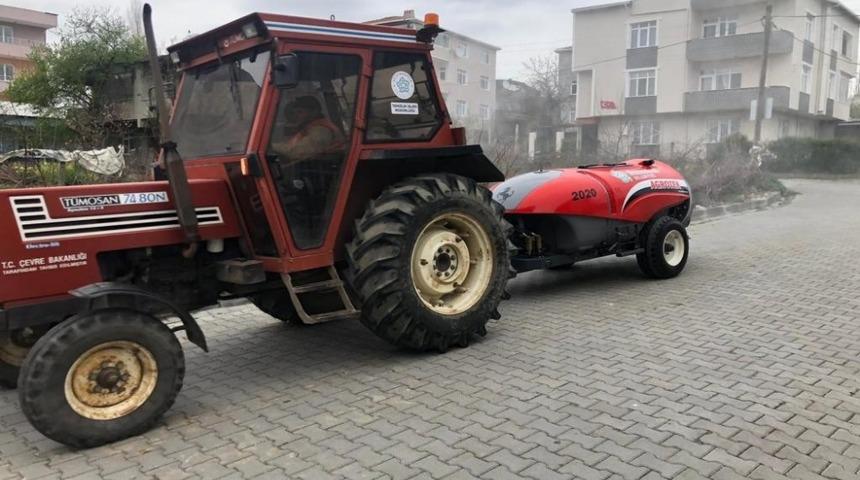Tekirdağ&rsquo;da salgına karşı ara sokaklar dezenfekte ediliyor