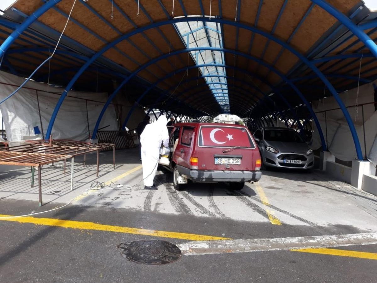 Develi&rsquo;de ara&ccedil; dezenfekte &ccedil;alışmaları başladı