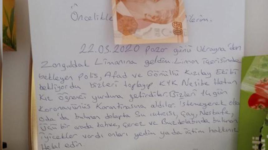 Koronavirüs karantinasında kaldı! TIR şoföründen duygulandıran mektup
