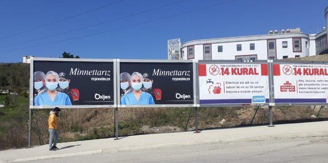 Oxijen’den korona savaşçılarına billboardlu teşekkür