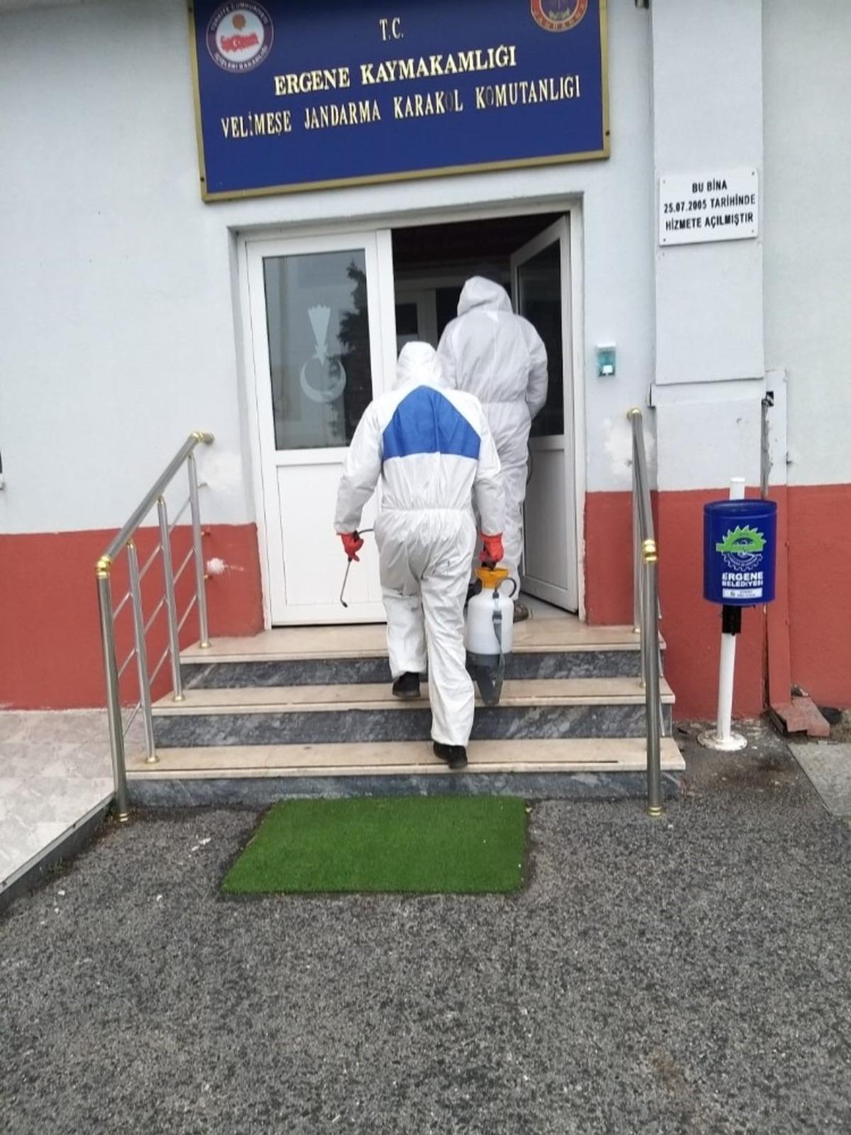 Ergene Belediyesi dezenfekte &ccedil;alışmalarını aralıksız devam ettiriyor