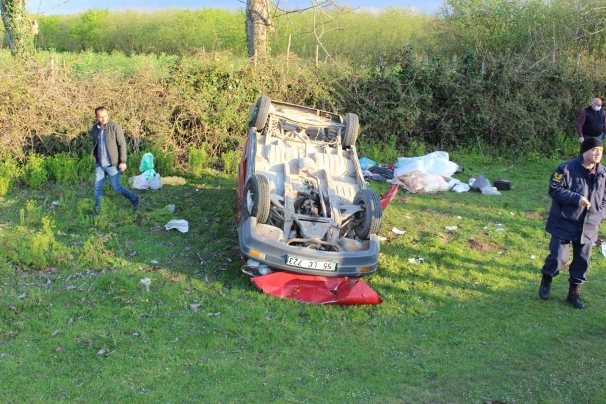 Samsun&rsquo;da trafik kazası: 2 yaralı