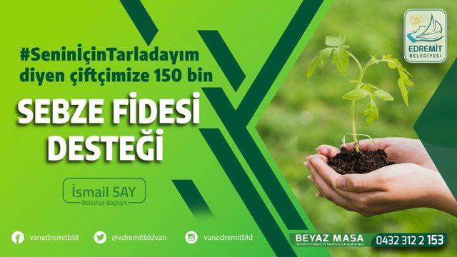 Edremit Belediyesinden çiftçilere sebze fidesi desteği