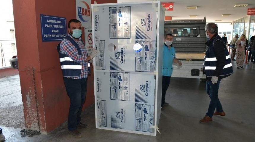 &Ccedil;iğli Belediyesinden temassız numune kabini &uuml;retimi