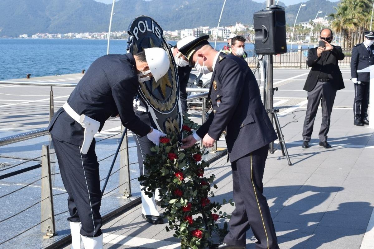 Marmaris&rsquo;te T&uuml;rk Polis Teşkilatının kuruluşunun 175. yılı d&uuml;zenlenen t&ouml;renle kutlandı